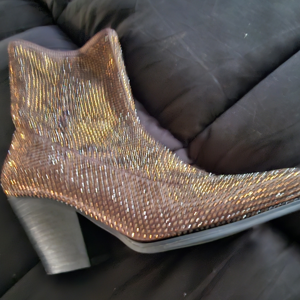Elegant Gold Ankle Boots